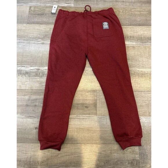 NWT Ecko Unltd Mens Red Marled Jogger Sweatpants Drawstring Waist Pockets NEW L - Picture 2 of 3
